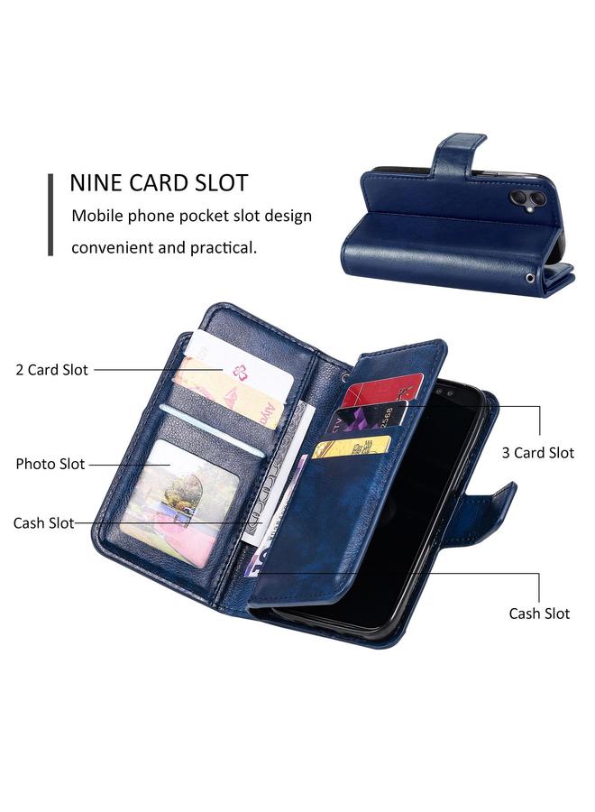 اس-توب جراب هاتف جلدي ثلاثي الطي لهاتف Samsung Galaxy A06 4G، يتسع لـ 9 بطاقات - Image 5