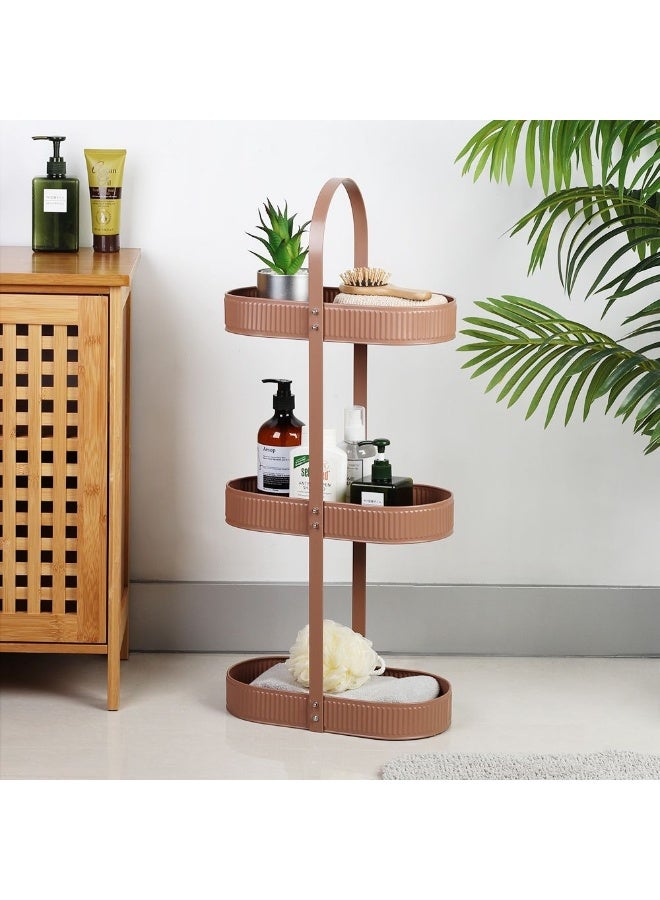 DANUBE HOME Mocha 3-Tier Storage Holder – Multi-Purpose Organizer Rack for Kitchen, Bathroom, Office, Bedroom – Space-Saving Shelving Unit for Home Storage Solutions 32 X 16.5 X 74.5 Cm - Image 2