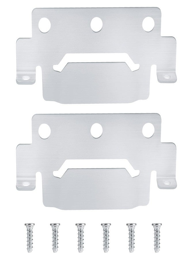 ulapithi 139301 Mounting Plates Replacement for IKEA Bed Frame Brackets Part #139301 (2 X Mounting Plate) and 110789 (6 X Screws) Spare Hardware Parts Compatible Hemnes Malm Brimnes Ingatorp Tarva Kritte - Image 1