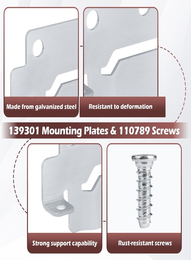 ulapithi 139301 Mounting Plates Replacement for IKEA Bed Frame Brackets Part #139301 (2 X Mounting Plate) and 110789 (6 X Screws) Spare Hardware Parts Compatible Hemnes Malm Brimnes Ingatorp Tarva Kritte - Image 3