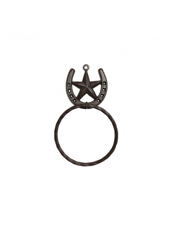 MB Treasure Gurus Texas Barn Star Western Decor Horseshoe Bath Towel Ring