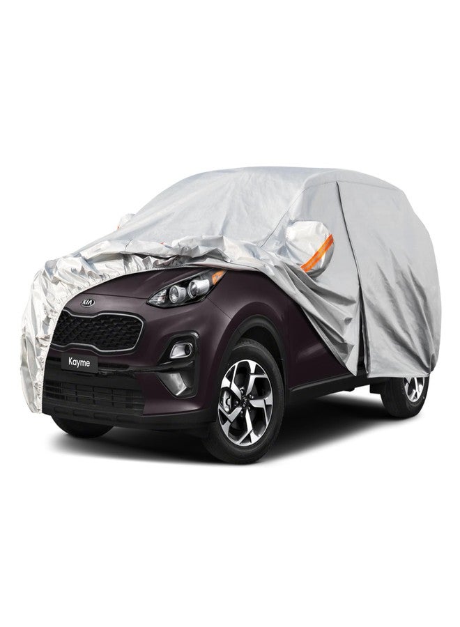 Kayme 6 Layers SUV Car Cover Custom Fit for Kia Sportage（1994-2025） Waterproof All Weather for Automobiles, Outdoor Full Cover Rain Sun UV Protection.Silver - Image 1