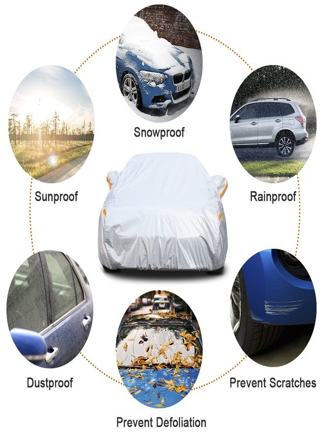 Kayme 6 Layers SUV Car Cover Custom Fit for Kia Sportage（1994-2025） Waterproof All Weather for Automobiles, Outdoor Full Cover Rain Sun UV Protection.Silver - Image 5