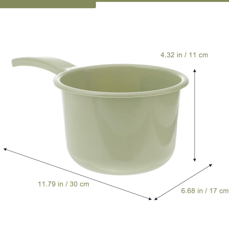Light Green Plastic Kitchen Water Ladle 2 Pack Multipurpose Scoop for Bathing Shower - Image 3
