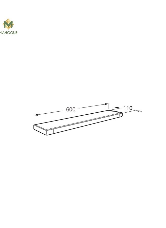 Roca Roca Tempo Glass Shelf 600Mm -White  - Image 2