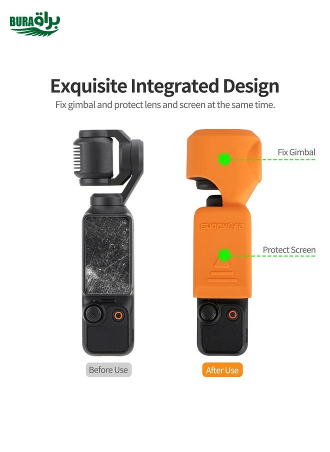 BURAQ For DJI Osmo Pocket 3 Sunnylife OP3-BHT746 Silicone Protective Case(Red)  - Image 5