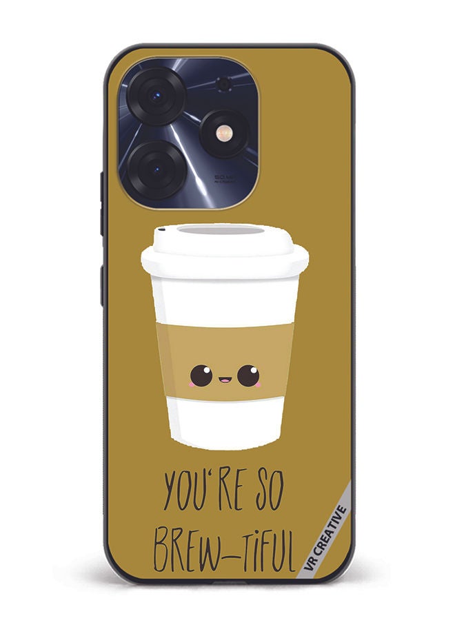 VR CREATIVE Protective Case Cover For Tecno Spark 10 Pro You Are Brewtiful Design Multicolour - Image 1
