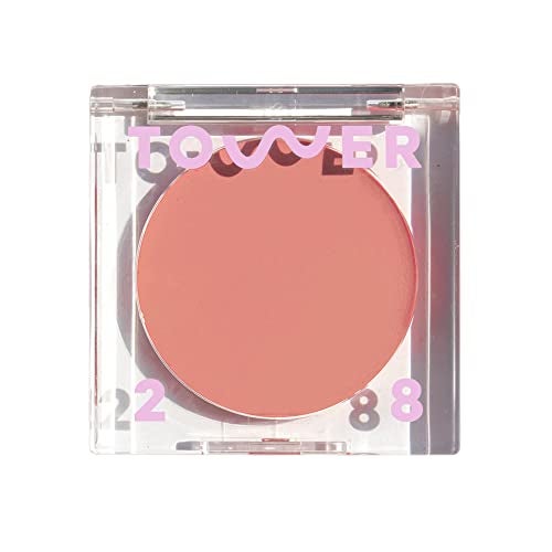 Tower 28 Beauty BeachPlease Cream Blush for Cheeks and Lips - Multi-Purpose Lip and Cheek Tint in Rosy Nude - for Sensitive Skin – Color MAGIC HOUR, Luminous Finish - Image 1
