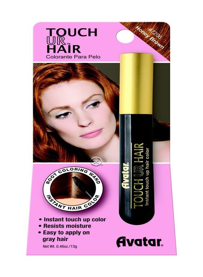Avatar Touch Ur Hair Root Coloring Wand #7206 Honey Brown, Hair applicator, easy to use, resists moisture, no water, women, touch up stick, instant color