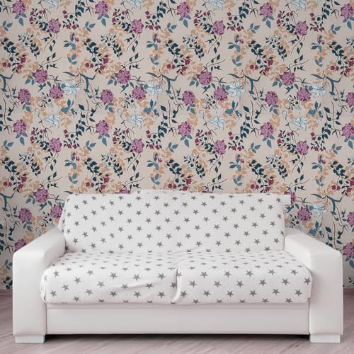 doodad Premium Self Adhesive Wallpaper - 45cm x 1000cm, Covers 48 sq. ft | Half White Premium Wallpaper |Modern Latest Wallpaper for Living Room | PVC Wallpaper Waterproof Wall Paper - Image 1