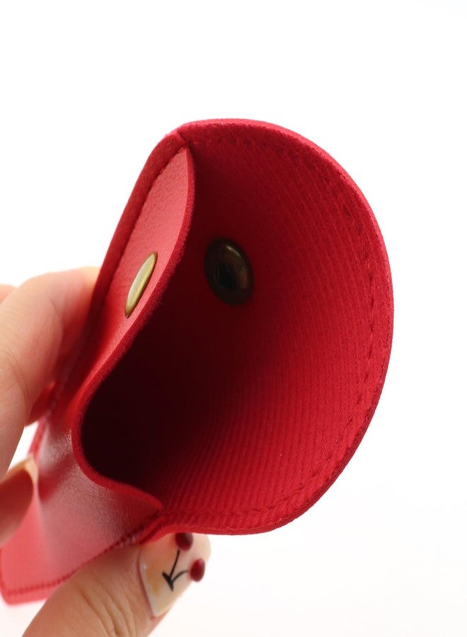 ZQIY 2PCS Leather Scissors Sheath Protector, Red, Compact, Ambidextrous, Stainless Steel, Small Scissors Sheath Case - Image 5