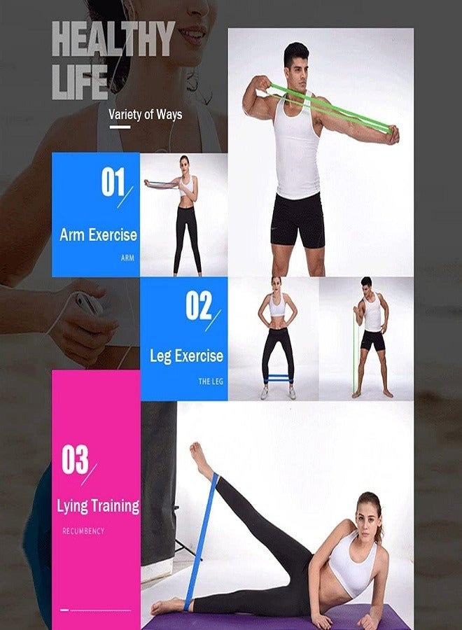 Generic 5 Pcs Rubber Bands Fitness Bands for Legs and Butt Gym Strength Training Yoga Equipment Suitable for Home Sports  - Image 3
