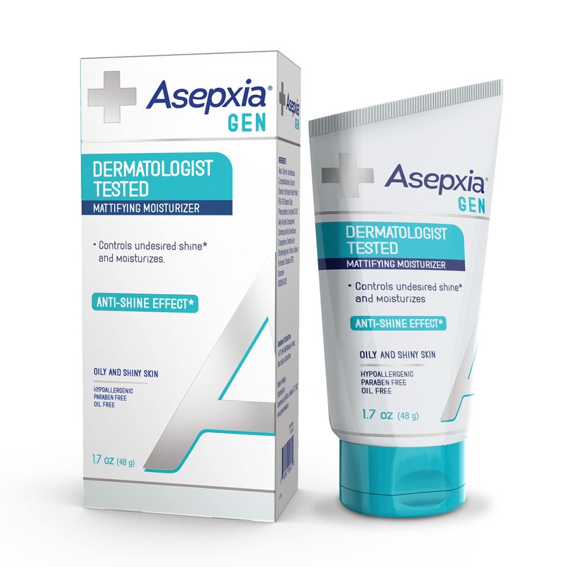Asepxia GEN Moisturizing Mattifying Cream for Oily Skin, Neutralizes Unwanted Shine, 1.7 Ounce - Image 1