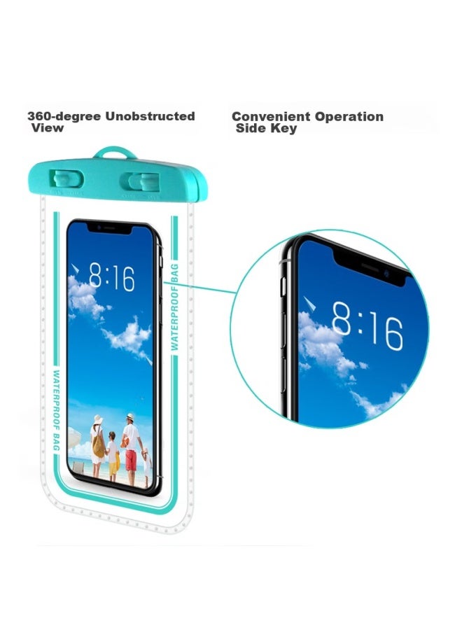 kelleia Kalaio Waterproof Phone Case With Touchscreen, Large Size, Lanyard, Neck Strap, For Food Delivery, Underwater Photography, Courier, Diving, Swimming, Cycling, Universal Fit For Apple, Huawei, Xiaomi, Blue - Image 4