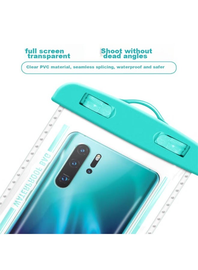 kelleia Kalaio Waterproof Phone Case With Touchscreen, Large Size, Lanyard, Neck Strap, For Food Delivery, Underwater Photography, Courier, Diving, Swimming, Cycling, Universal Fit For Apple, Huawei, Xiaomi, Blue - Image 2