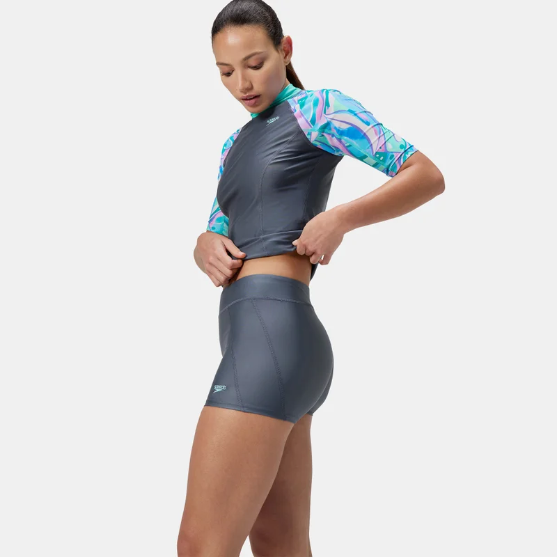 speedo Women's Solid Panel Swimming Shorts