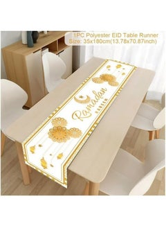 Generic Ramadan Mubarak Table Runner Tablecloth Decorations Islamic Ramadan Table Runner Ramadan Mosque Party Supplies Decorations Muslim Eid Mubarak Party Holiday Parties and Everyday Use 