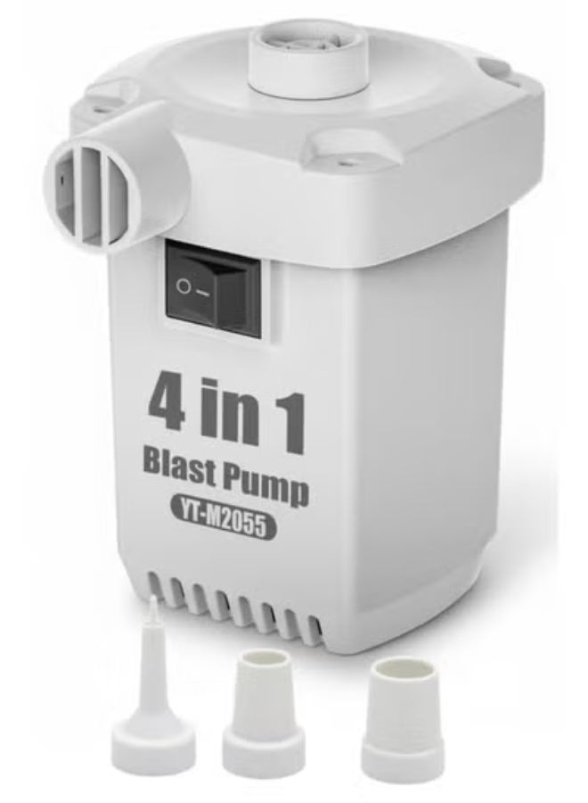 مضخة الهواء الكهربائية المحمولة 4 في 1 (موديل YT-M2055) – الحل الذكي للتخييم والرحلات - Image 1