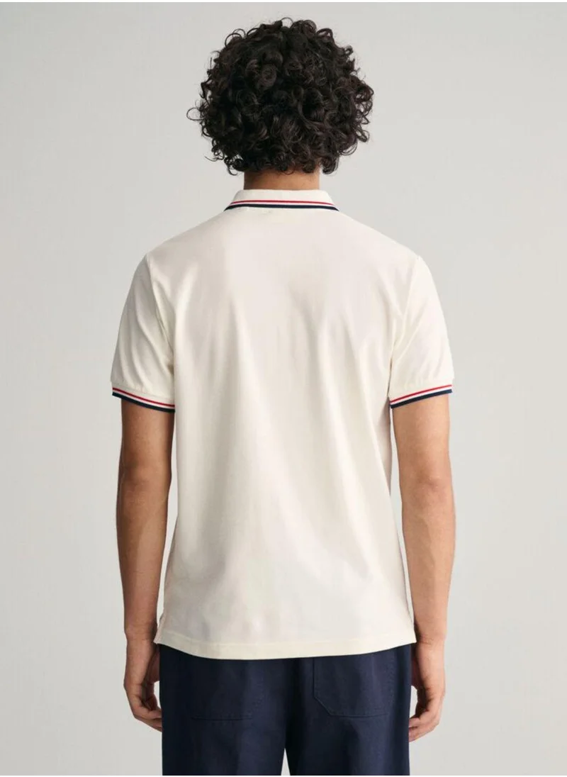 غانت Gant 2-Color Tipped Piqué Polo Shirt