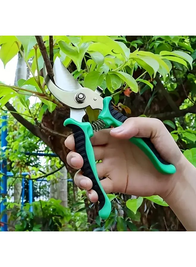 نسخة محسنة من مقصات التقليم للحدائق باللونين الأسود والأصفر - أداة تقليم عالية الدقة - شفرات مقاومة للصدأ - مقبض مريح وغير قابل للانزلاق - Image 2