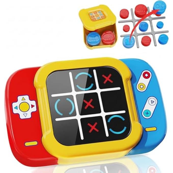 5-IN-1 DIGITAL TIC TAC TOE ELECTRONIC GAME, HANDHELD PUZZLE GAME FOR KIDS AND ADULTS, PORTABLE TRAVEL STRATEGY BOARD GAME, AI MODE, MEMORY FLASH, BIRTHDAY GIFT TOYS FOR BOYS GIRLS - Image 1