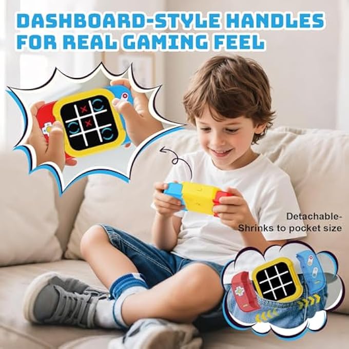 5-IN-1 DIGITAL TIC TAC TOE ELECTRONIC GAME, HANDHELD PUZZLE GAME FOR KIDS AND ADULTS, PORTABLE TRAVEL STRATEGY BOARD GAME, AI MODE, MEMORY FLASH, BIRTHDAY GIFT TOYS FOR BOYS GIRLS - Image 3