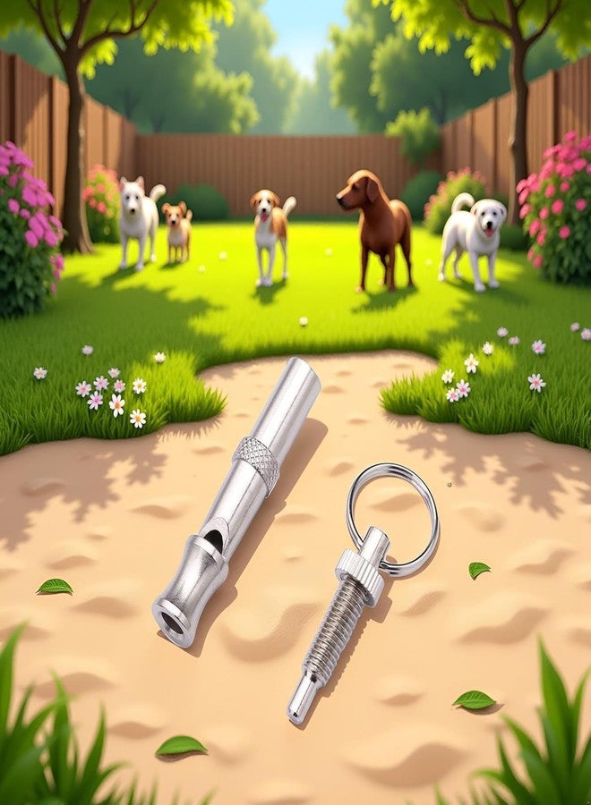 SelHeng 2Pcs Silver Adjustable Ultrasonic Dog Whistle,Portable Whistle Pet Whistle Supersonic Whistle Dog Whistles for Pet Training，Training and Behavior Aids，Dog Whistles - Image 4