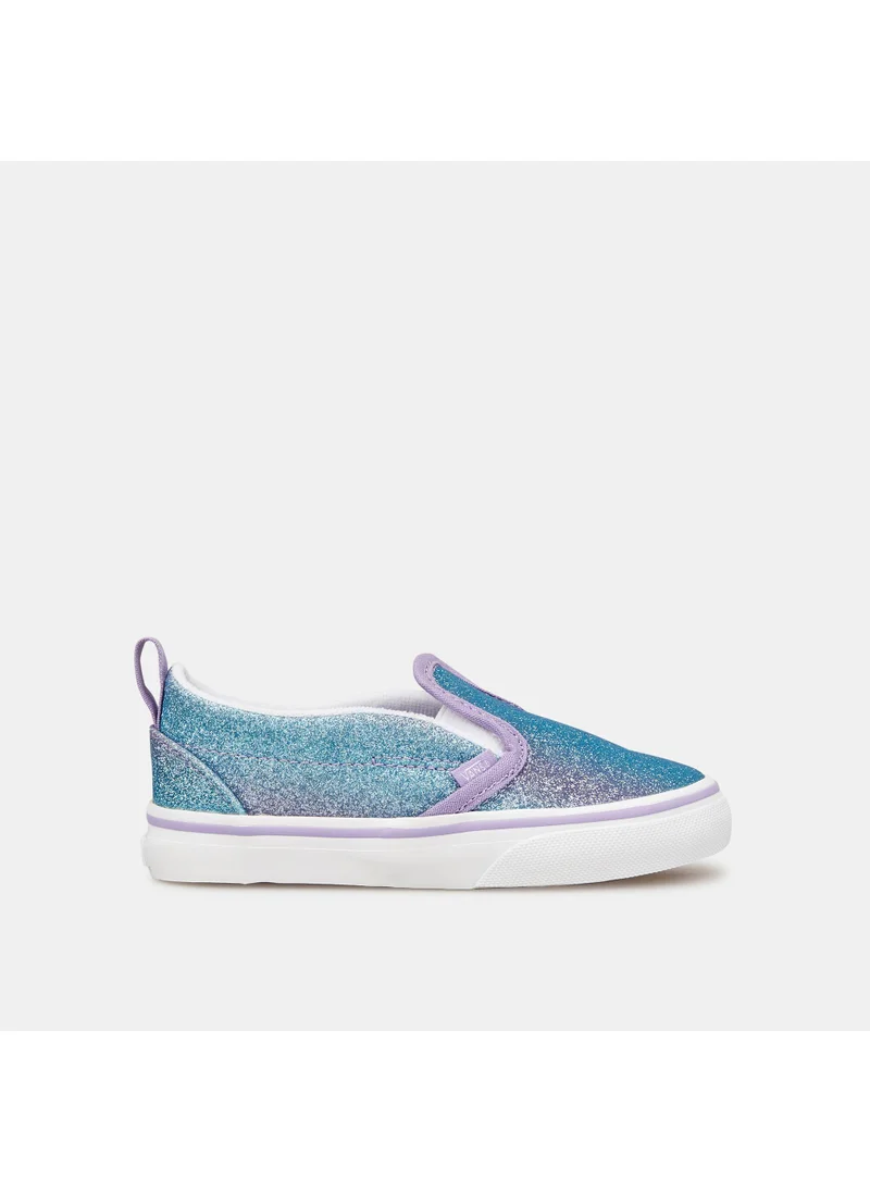 VANS Kids’ Ombre Glitter Slip-On V Unisex Shoe (Baby and Toddler)