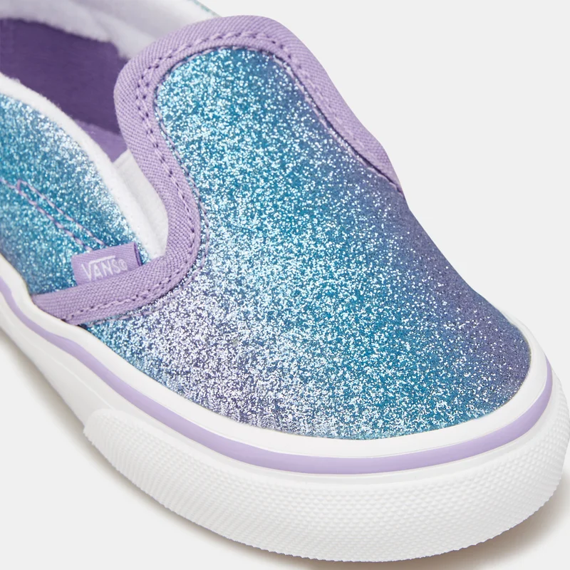 VANS Kids’ Ombre Glitter Slip-On V Unisex Shoe (Baby and Toddler)