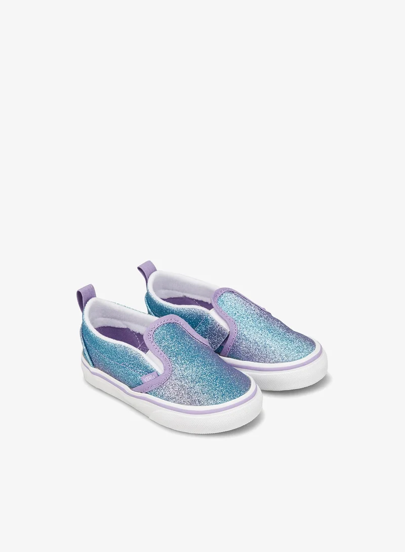 VANS Kids’ Ombre Glitter Slip-On V Unisex Shoe (Baby and Toddler)
