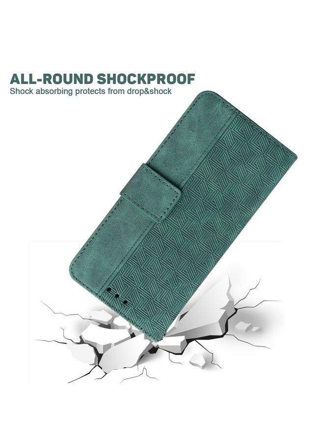 S-TOP Case For Samsung Galaxy S10+ Geometric Embossed Leather Phone Case - Image 4