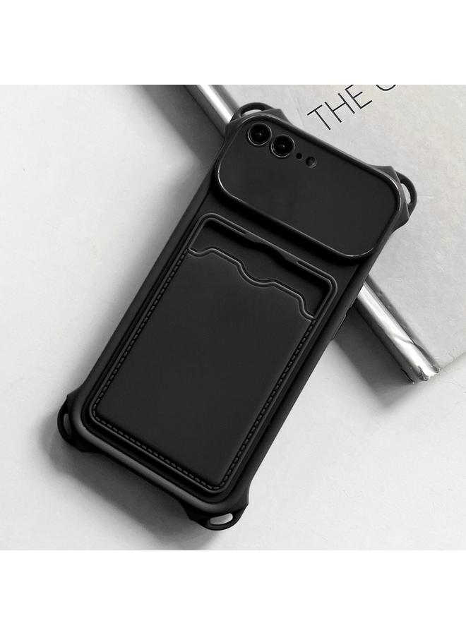 اس-توب جراب لهاتف iPhone 8 Plus / 7 Plus مقاوم للصدمات مع فتحة للبطاقات مصنوع من مادة TPU غير اللامعة - Image 1