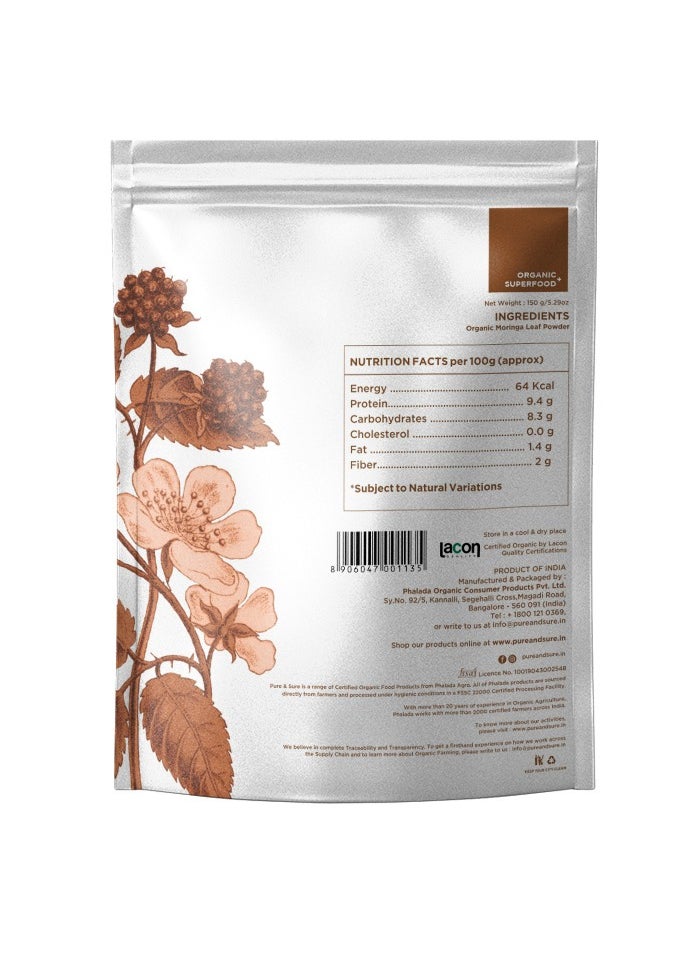 Pure & Sure Organic Moringa Powder 100g  - Image 2