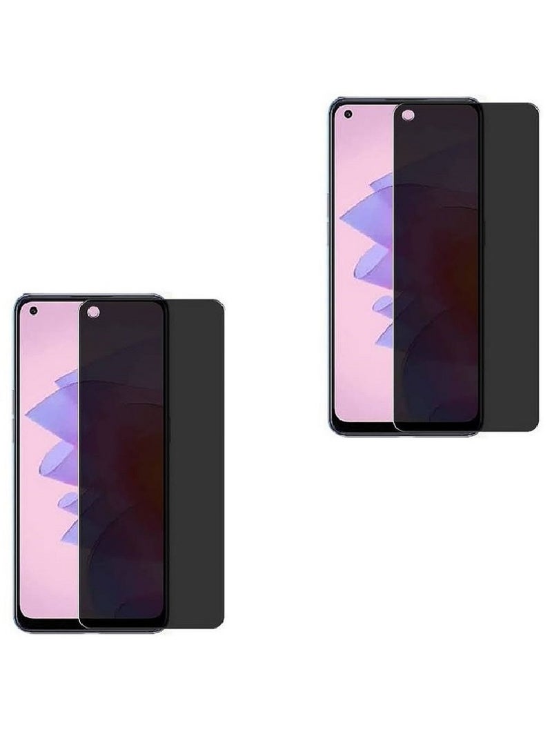 Super 2 Pieces Tempered Glass Screen Protector Anti-Spy Privacy  Designed For Oppo Reno7 Z Full Screen Coverage And Bubble Free - Image 1