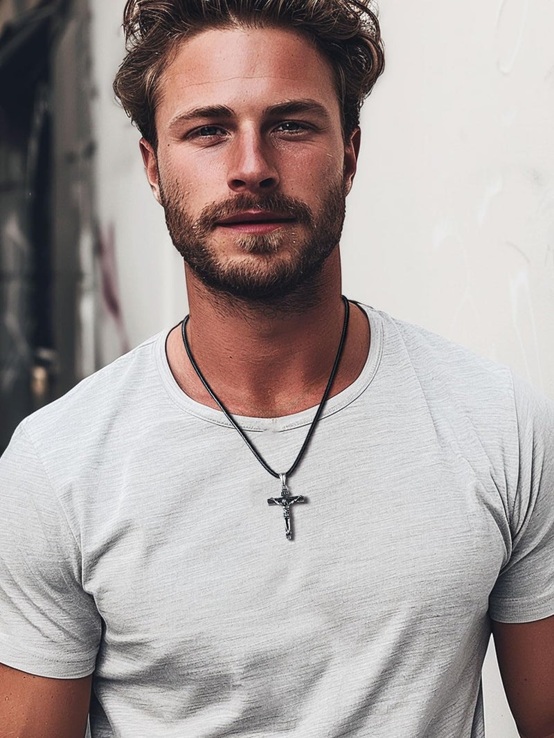 ChainsPro سلسلة قلادة للرجال حبل جلد أسود 2 مم 28 بوصة مقاومة للماء سلسلة طويلة للنساء - Image 3