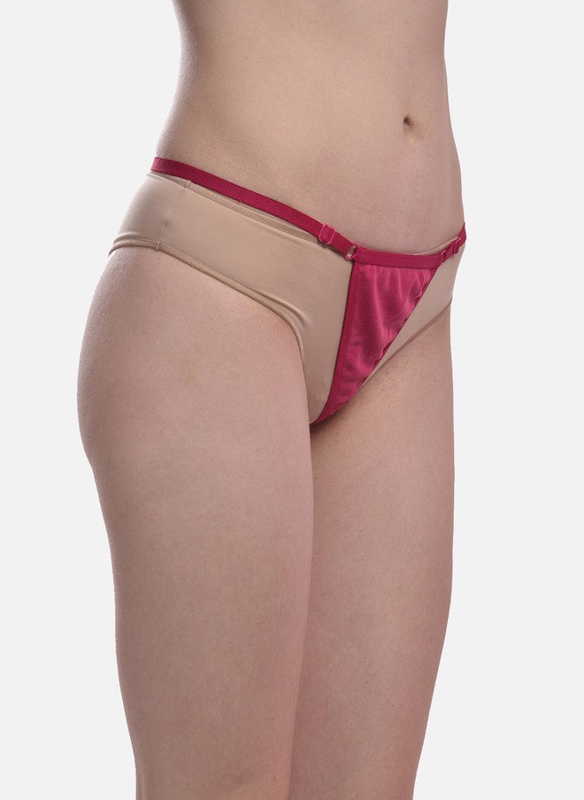 FIMS Pack of 2 Anti-Microbial Thong Briefs - Red and Pink - Image 3