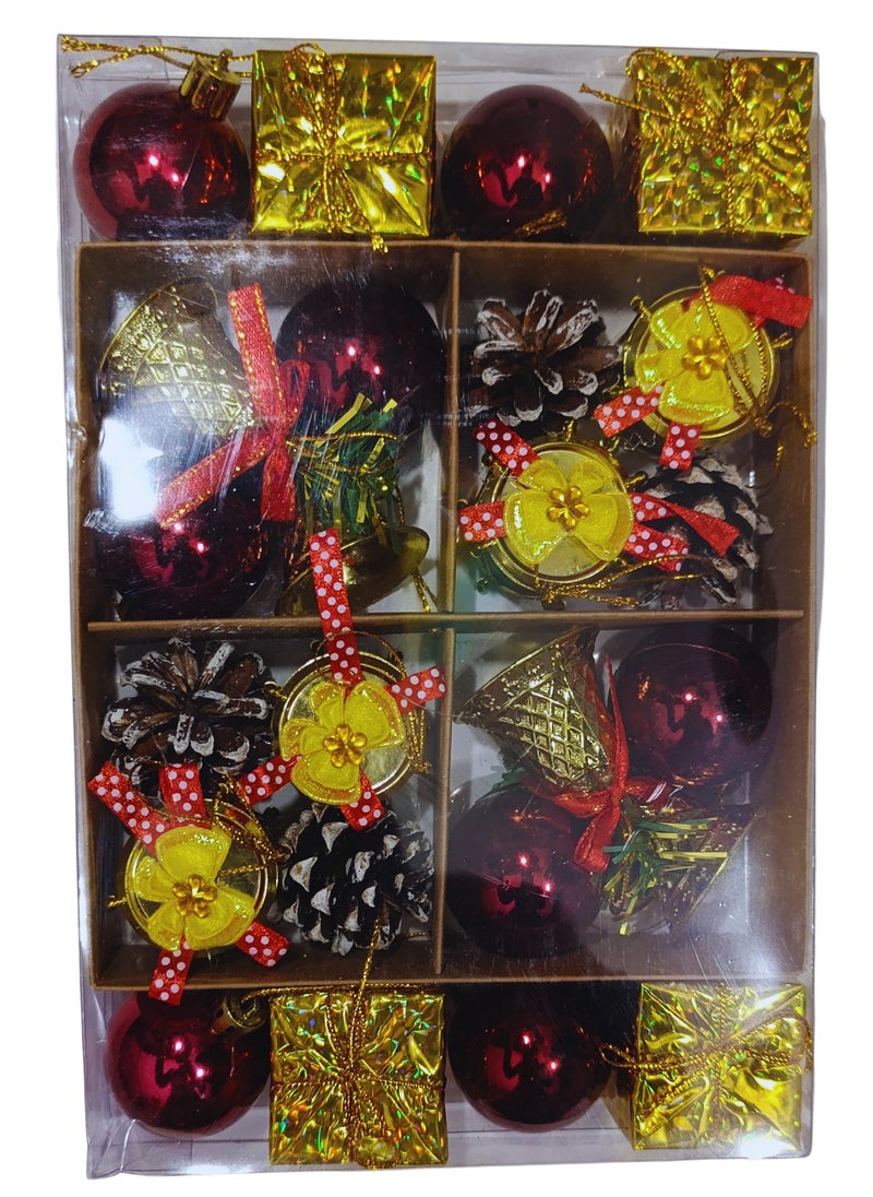 Generic Multicolor 24-Piece Christmas Tree Decoration Ball Set for Festive Tree Ornaments  - Image 3