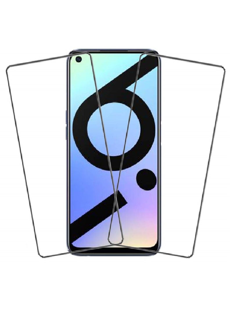 Super 2 Pieces Tempered Glass Screen Protector Clear Designed For Realme 6i  Full Screen Coverage And Bubble Free - Image 1
