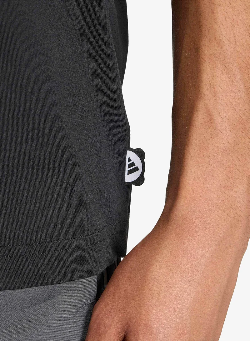 Adidas BLACK Panda Chill Camo Graphic T-Shirt for Men | Best Price UAE
