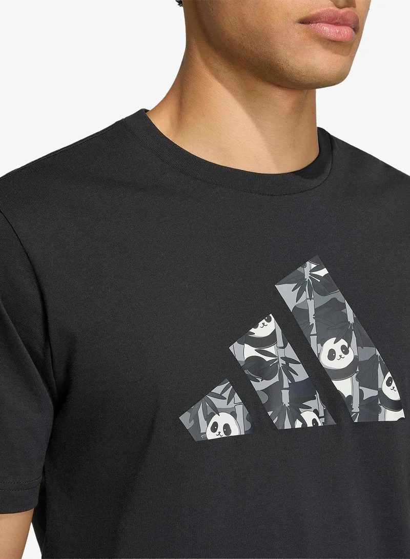 Adidas BLACK Panda Chill Camo Graphic T-Shirt for Men | Best Price UAE