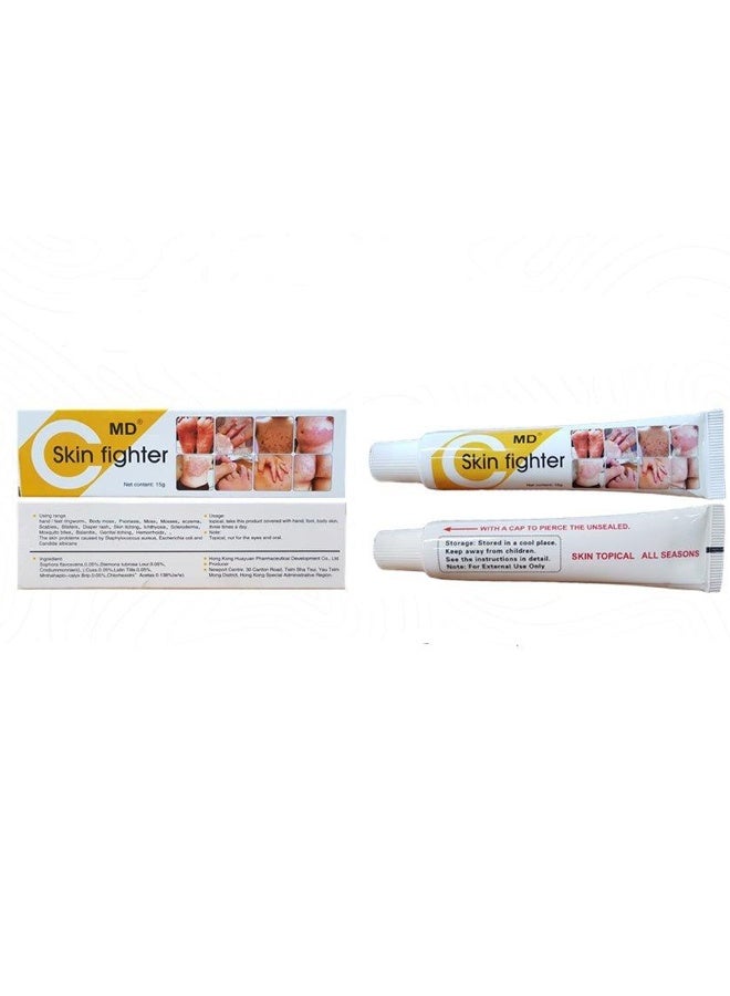 MD Skin Fighter Antifungal Cream 15g – Fast and Convenient Topical Skin Treatment for Itching, Fungal Infections, Ringworm, Athlete’s Foot, Rashes, and Irritated Skin – Compact Tube Ideal for Home and Travel - Image 1