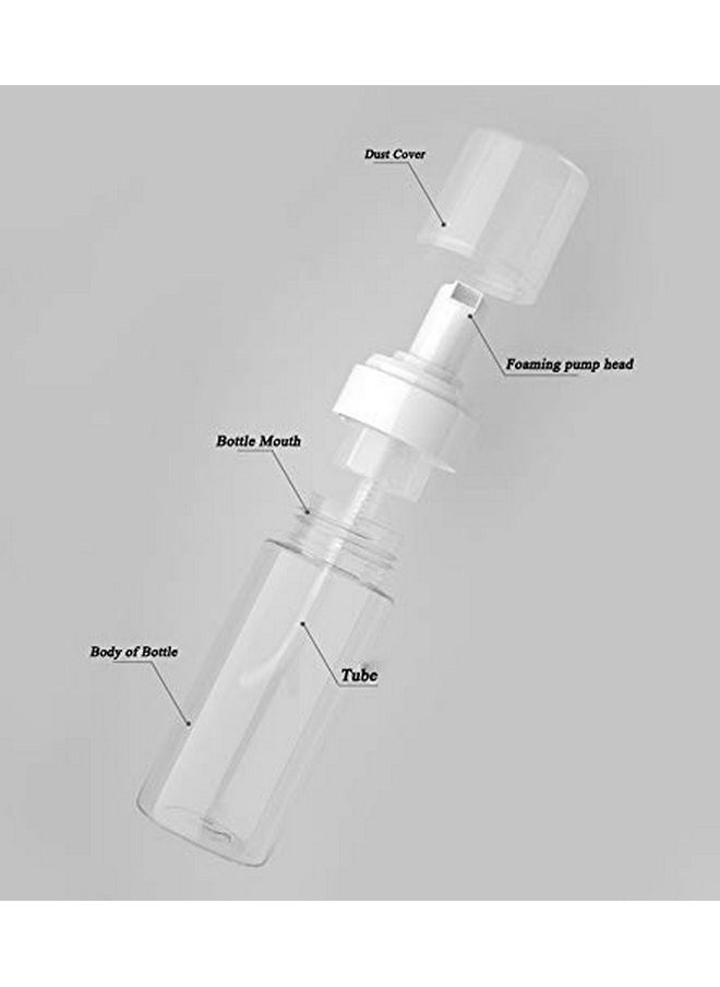 ericotry 2Pcs Empty Plastic Foaming Dispenser Foam Pump Bottles Travel Soap Bottles For Facial Cleanser Hand Soap Shampoo Shower Gel (Clear,100Ml/3.4Oz)  - Image 4