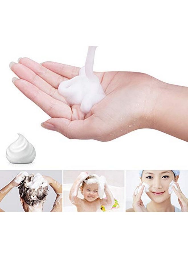 ericotry 2Pcs Empty Plastic Foaming Dispenser Foam Pump Bottles Travel Soap Bottles For Facial Cleanser Hand Soap Shampoo Shower Gel (Clear,100Ml/3.4Oz)  - Image 5