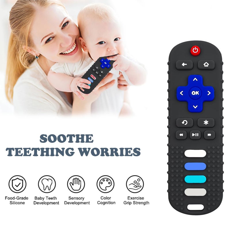 YAPROMO Baby Silicone Teething Toys Toy Remote for Toddlers 618 Months Kids Remote Teething Toy TV Remote Teether Toys Food Grade Silicone Teether Toy - Image 5