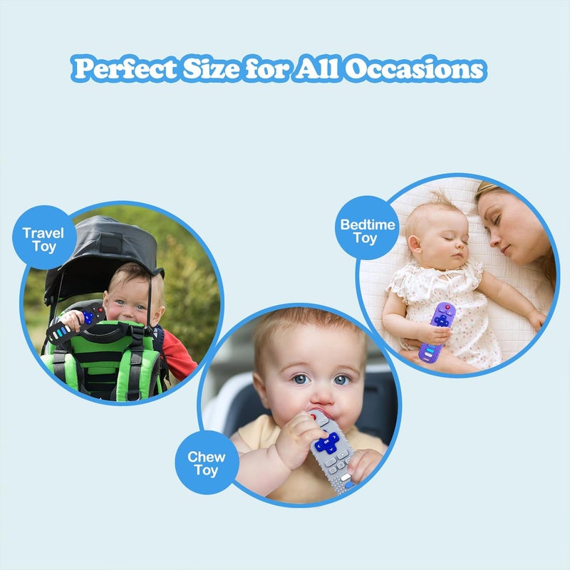 YAPROMO Baby Silicone Teething Toys Toy Remote for Toddlers 618 Months Kids Remote Teething Toy TV Remote Teether Toys Food Grade Silicone Teether Toy - Image 4
