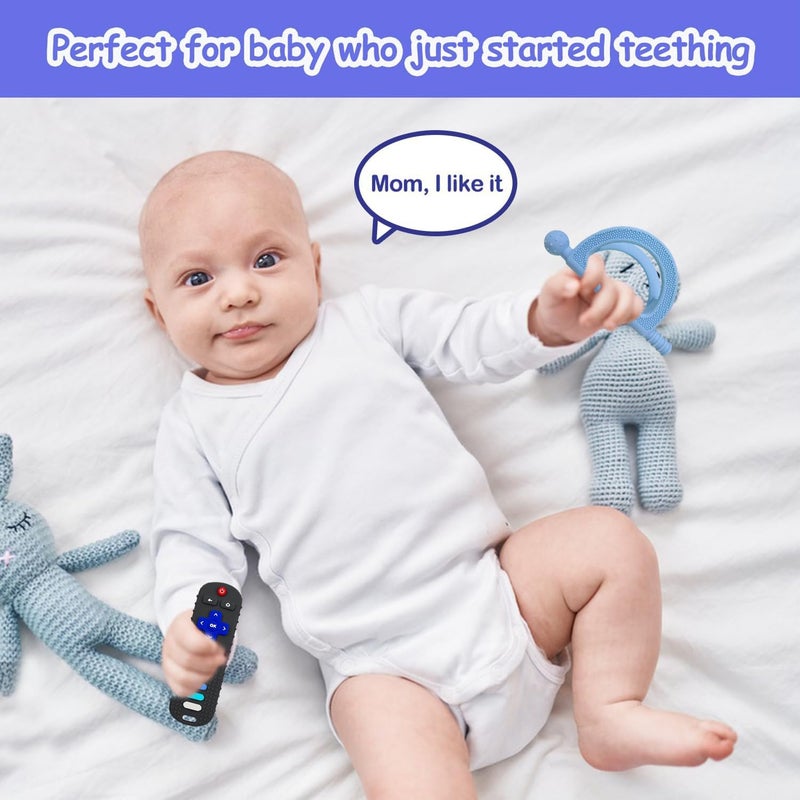 YAPROMO Baby Silicone Teething Toys Toy Remote for Toddlers 618 Months Kids Remote Teething Toy TV Remote Teether Toys Food Grade Silicone Teether Toy - Image 3