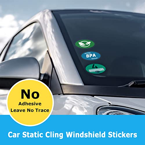 PSLER Car Windshield Sticker, Windshield Applicator, Clear Window Cling Car Inspection Sticker Holder Static Cling Window Film for Cars 30PCS 4 x 6 inch Static Cling Vinyl for Pass Holder - Image 2