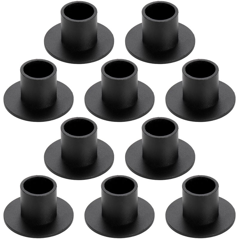 ZENFUN Set of 10 Taper Candle Holders, Iron Black Candlestick Holders Bulk, Table Centerpiece Candlestick Holder Bulk, Matte Black Candle Holder for Home Decor, Party, Wedding, Anniversary - Image 1