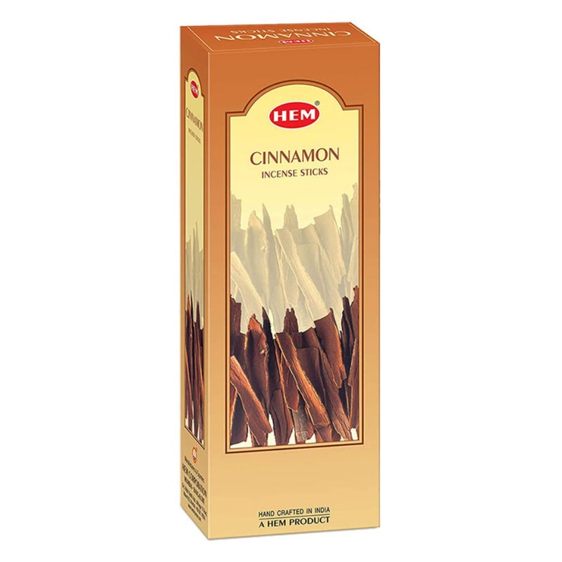 HEM Cinnamon Black Incense Sticks Agarbatti for Home Freshness Prayer Positive Energy Yoga Meditation Handcrafted Low Smoke Burning Time 3540 Minutes Approx 120 Sticks - Image 1