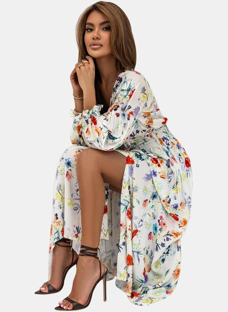 يونيكي فستان ماكسي بطبعة زهور - Image 3